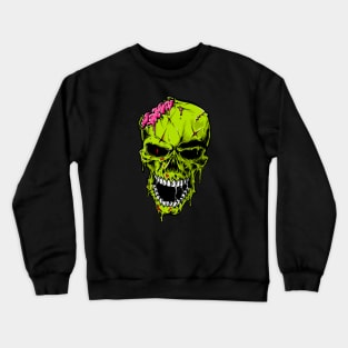 Biting Zombie Head Crewneck Sweatshirt